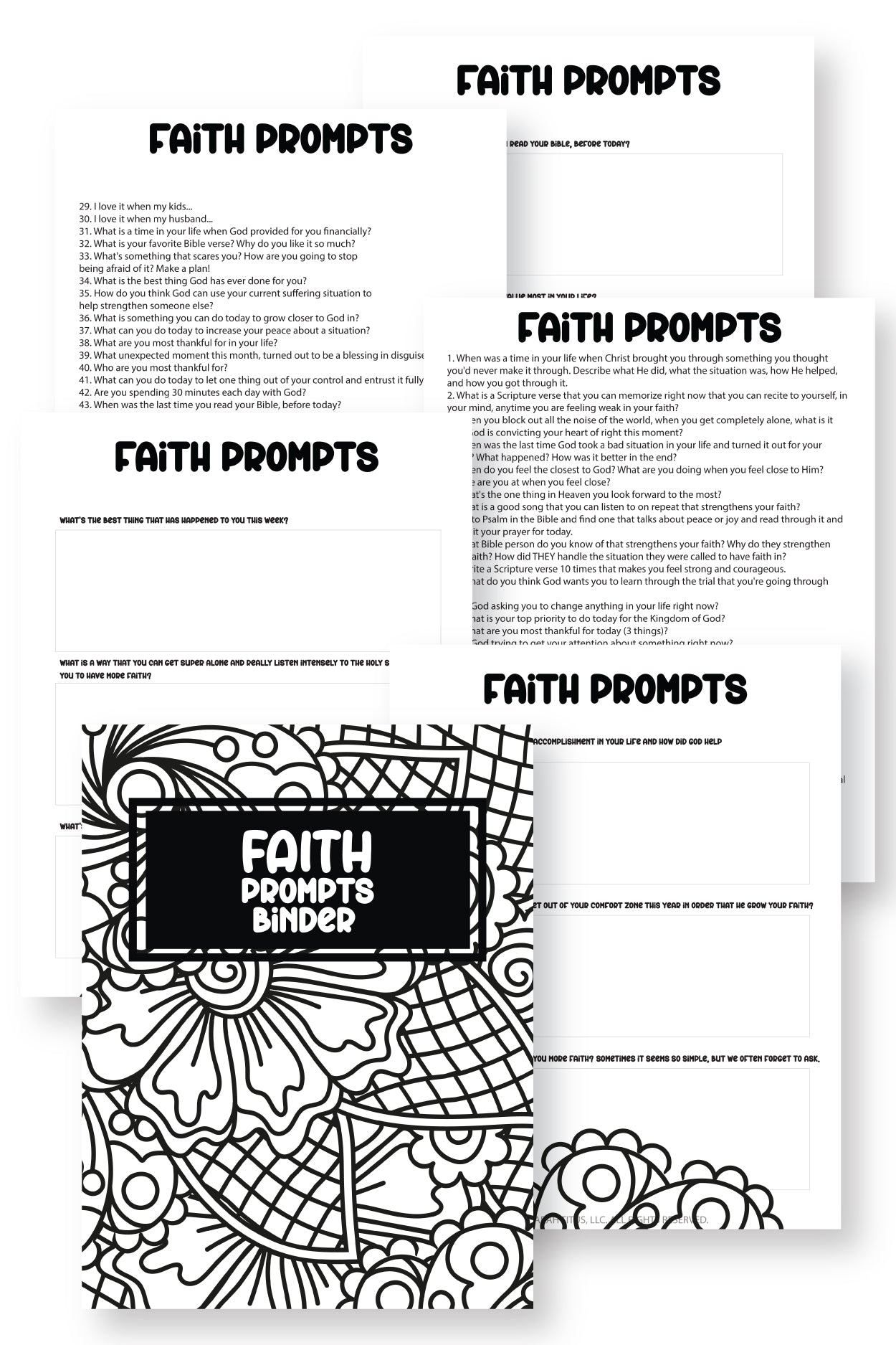 Faith Prompts Binder {30+ Pages}