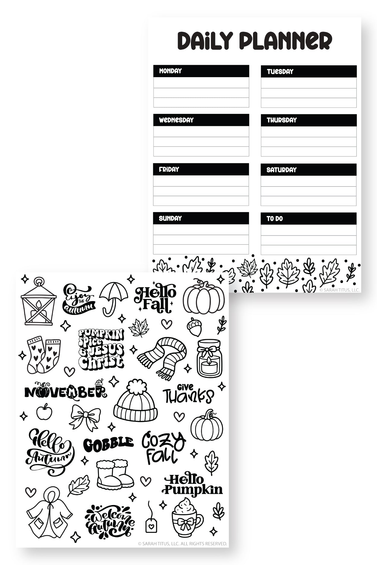 Fall Planner Pack {10 Pages}