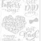 Father's Day Hand Lettering Worksheets Printable