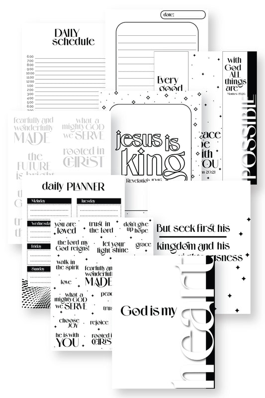 God is My Heart Planner Pack {9 Pages}