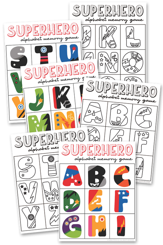 God is my Superhero Alphabet Memory Games