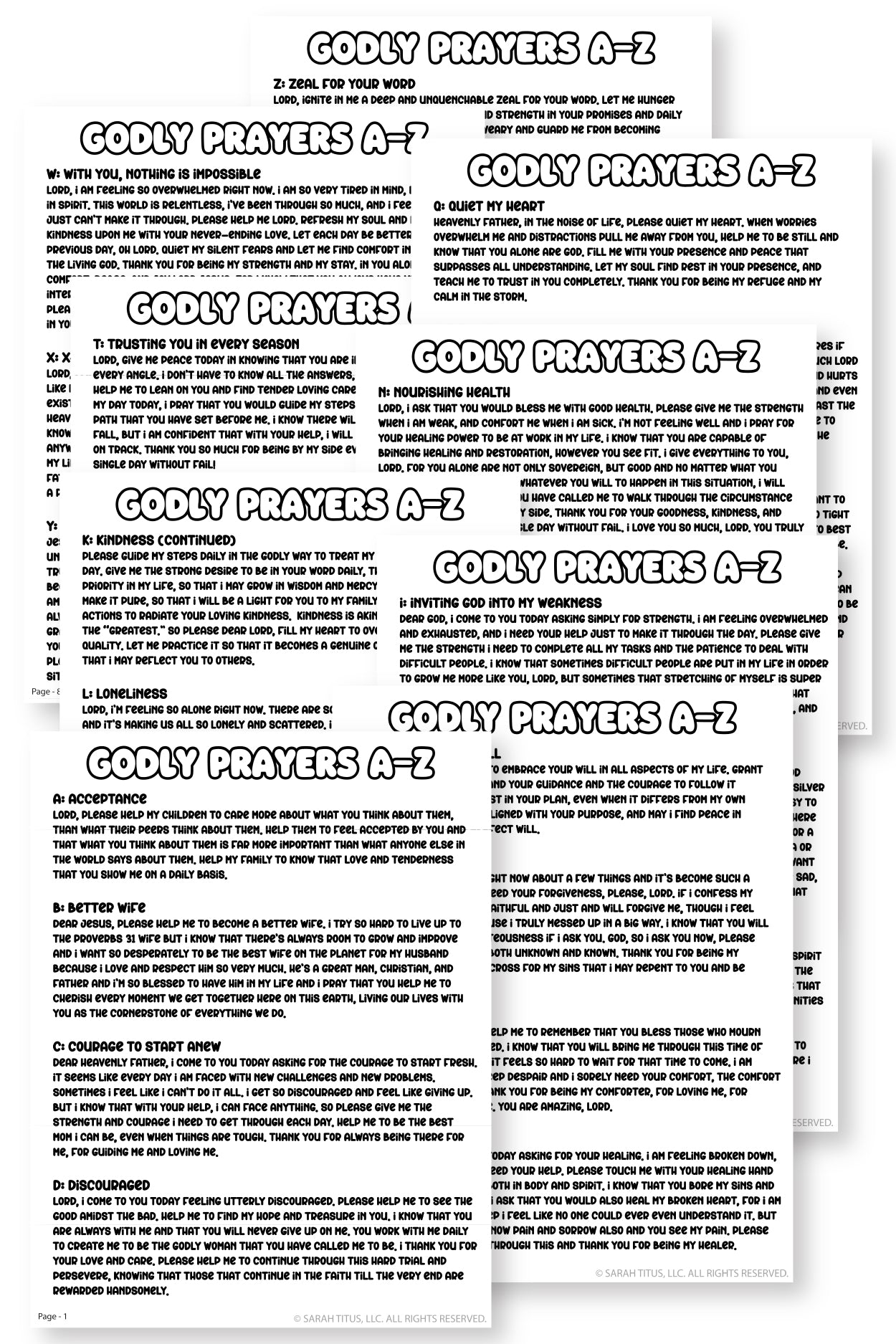 Godly Prayers List