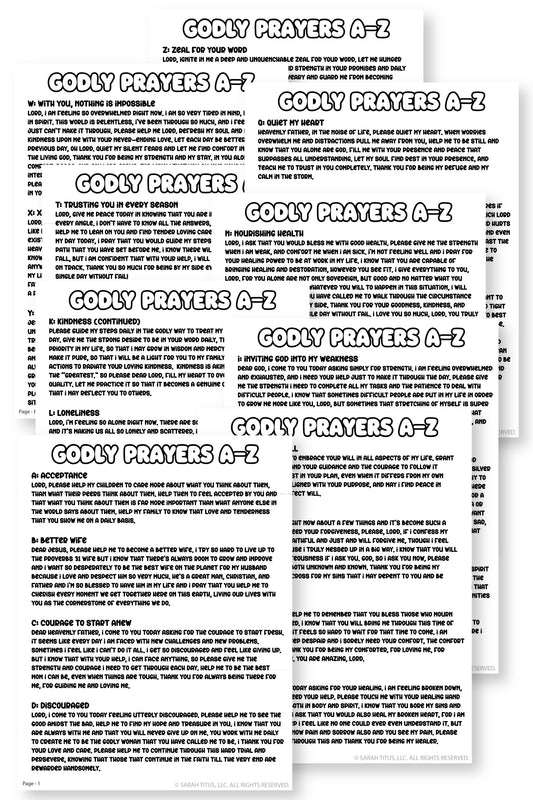 Godly Prayers List