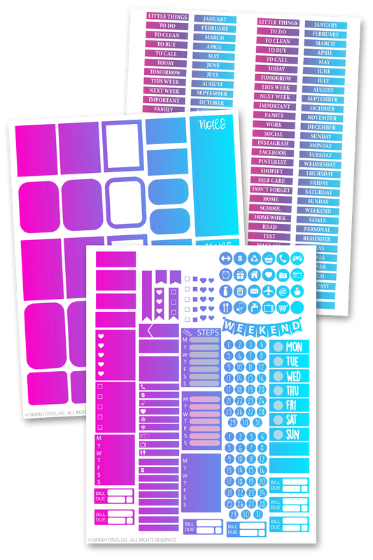 Gradient Planner Stickers