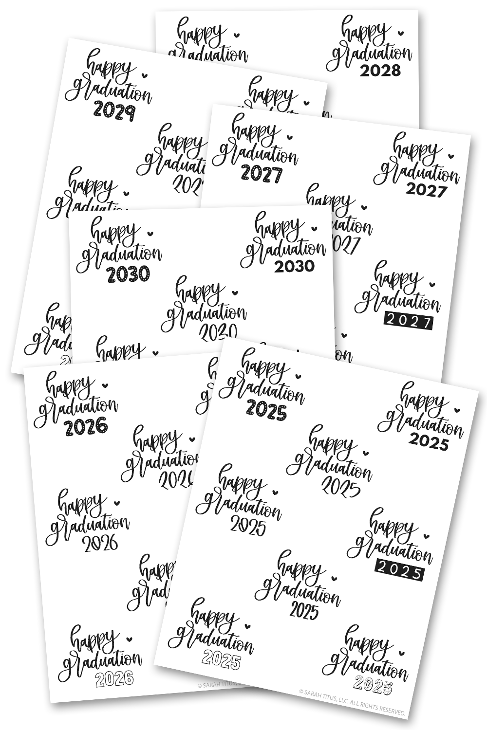 Graduation Stickers Sheets