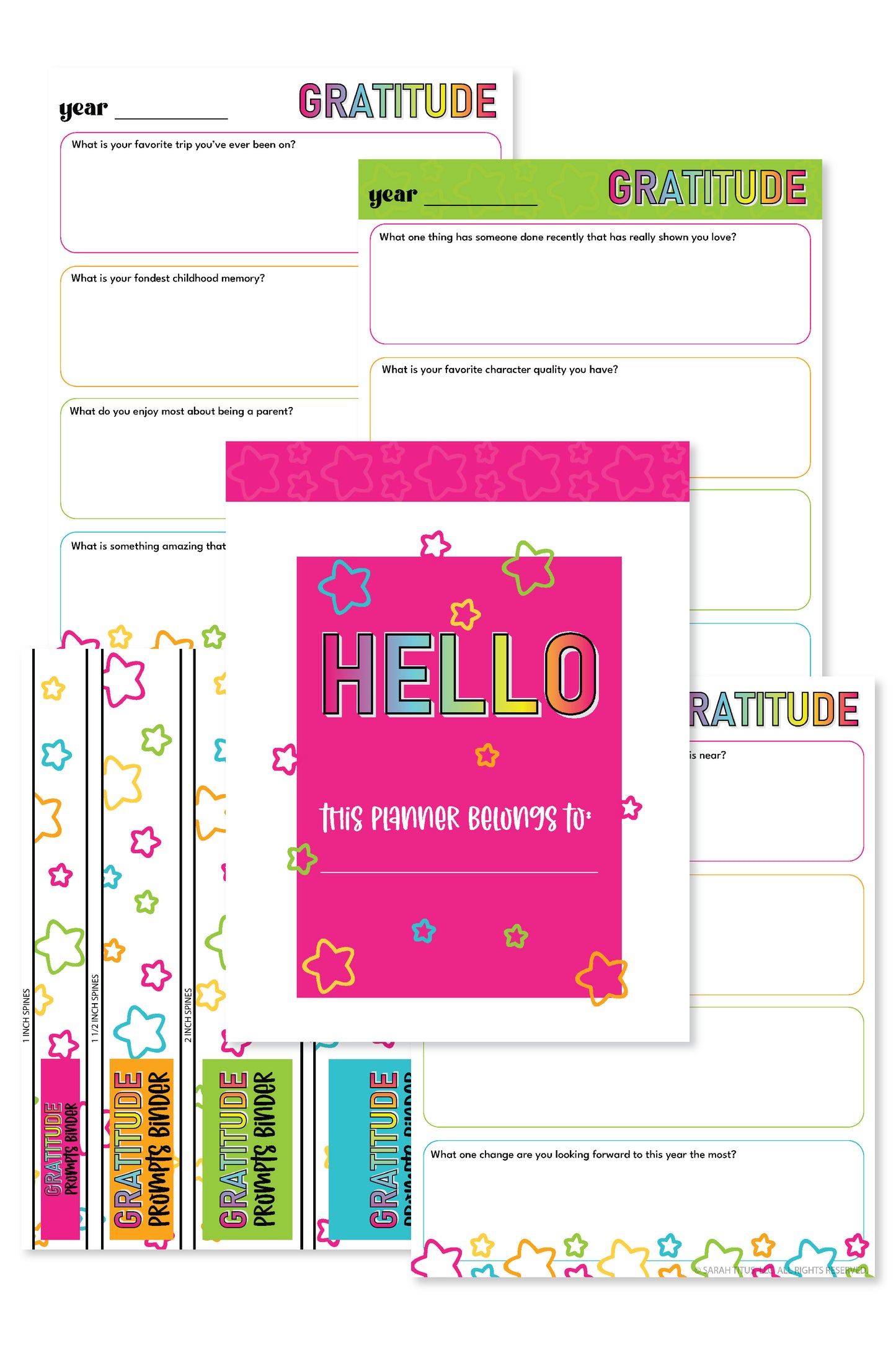 Gratitude Prompts Binder {15 Pages}