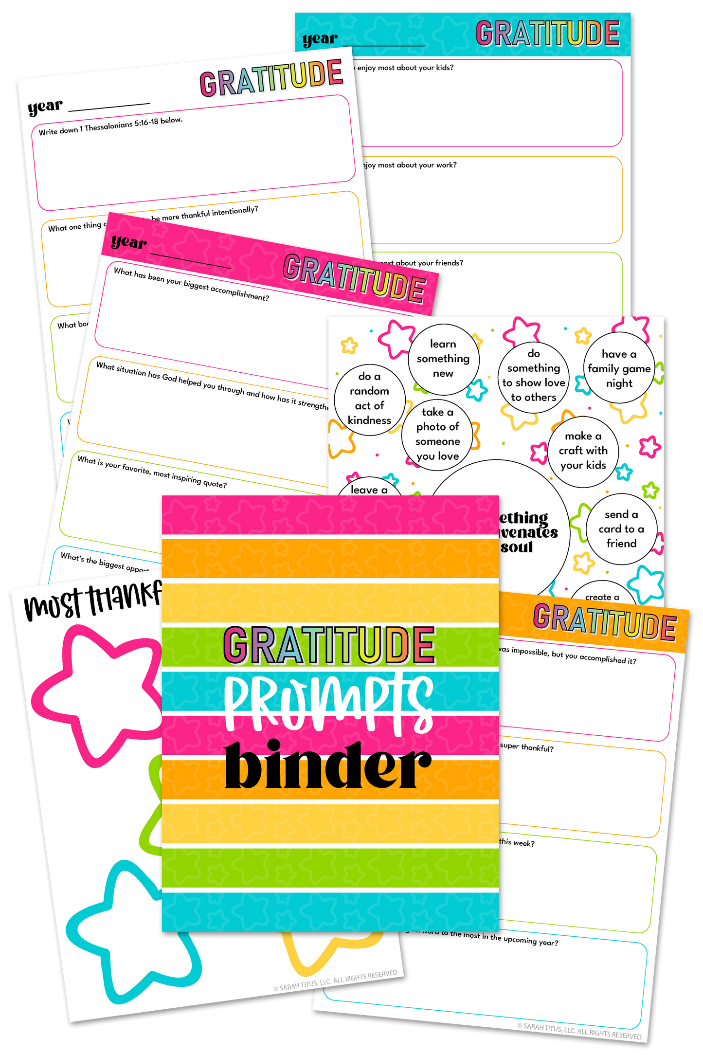 Gratitude Prompts Binder
