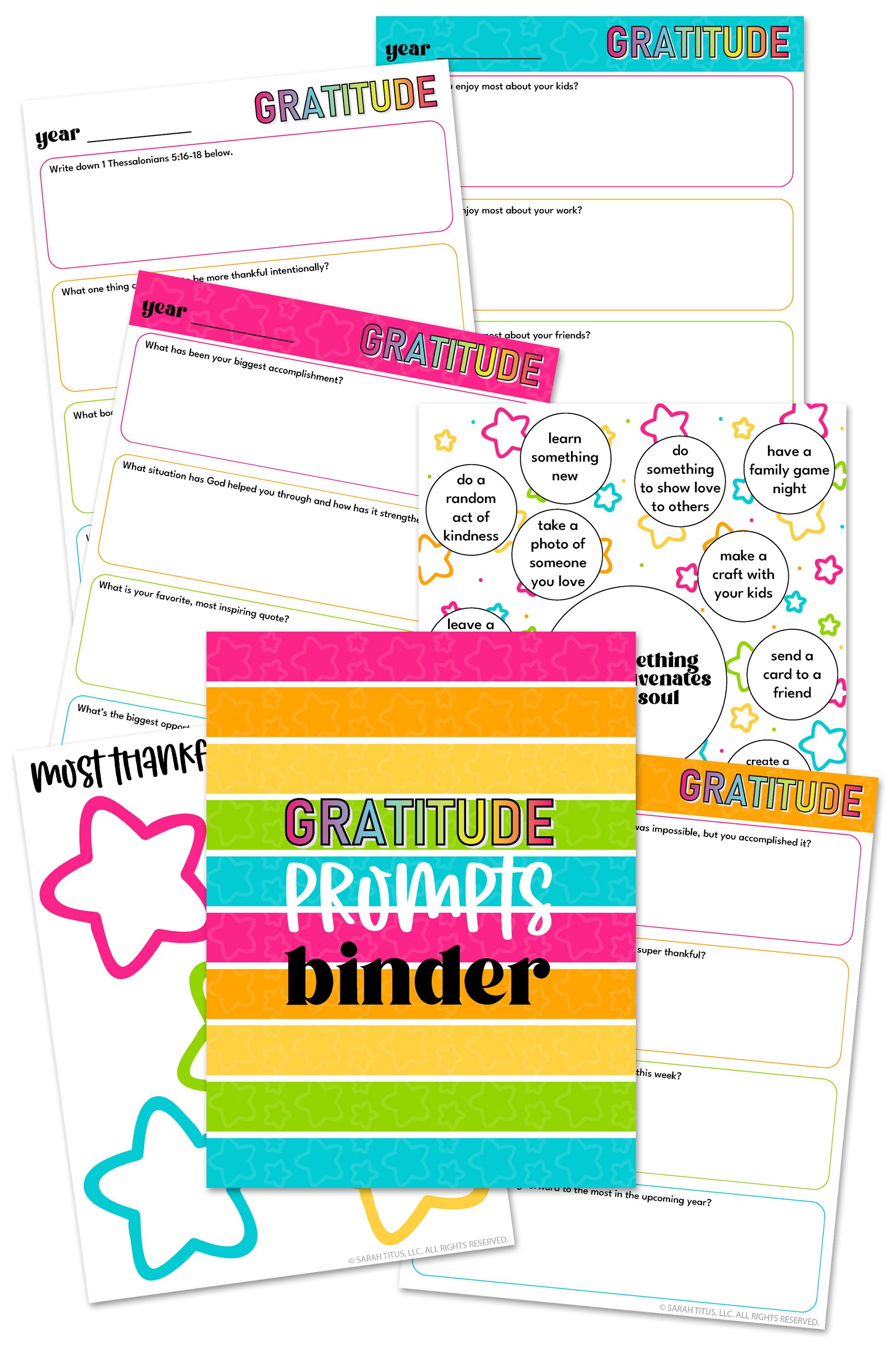 Gratitude Prompts Binder