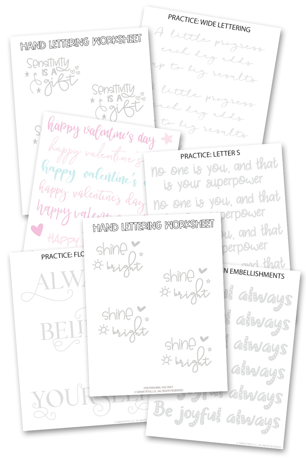 Hand Lettering Practice Printables