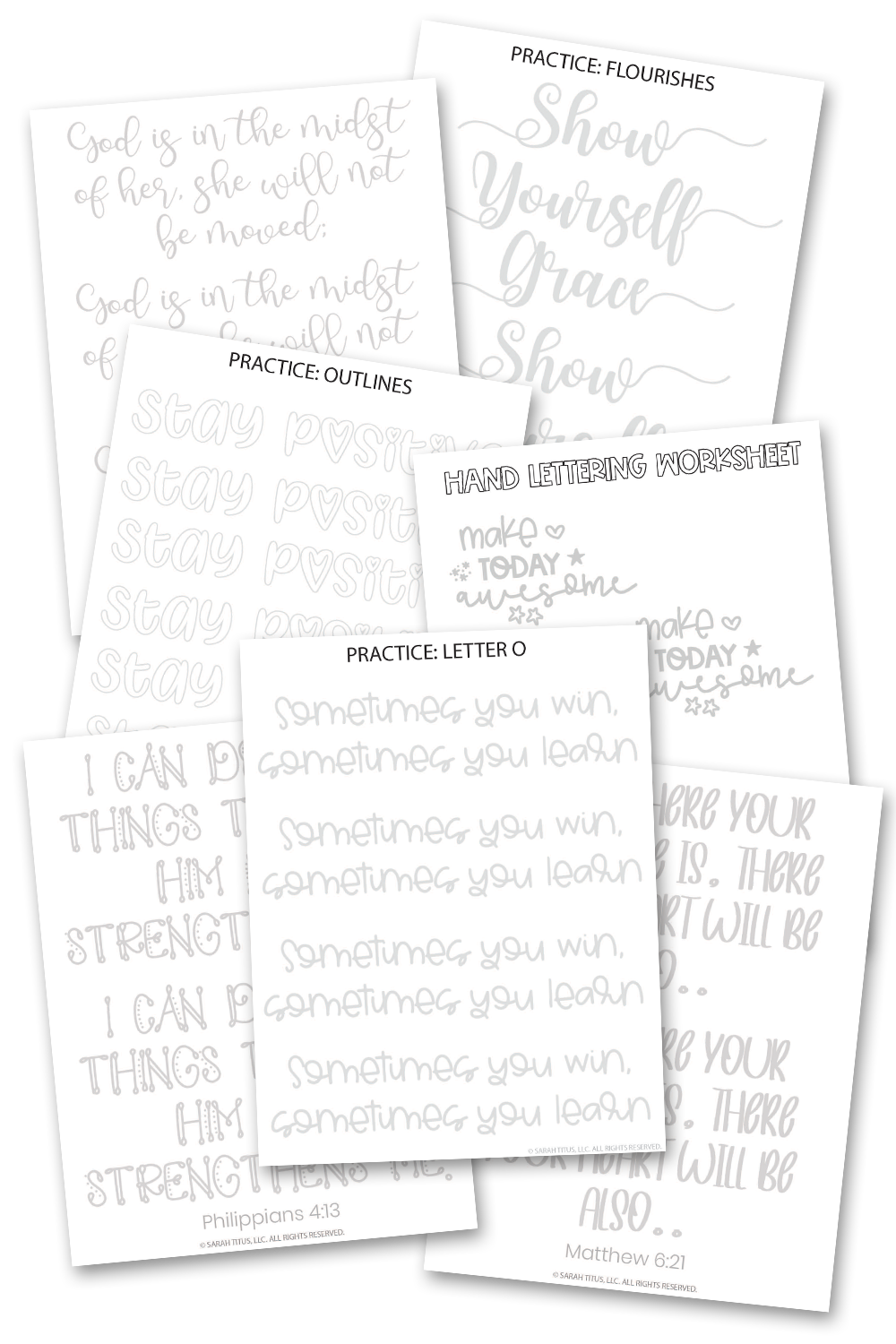 Hand Lettering Practice Sheets Printables