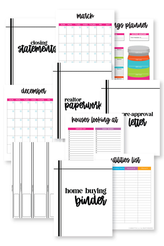 Home Buying Binder {35+ Pages}
