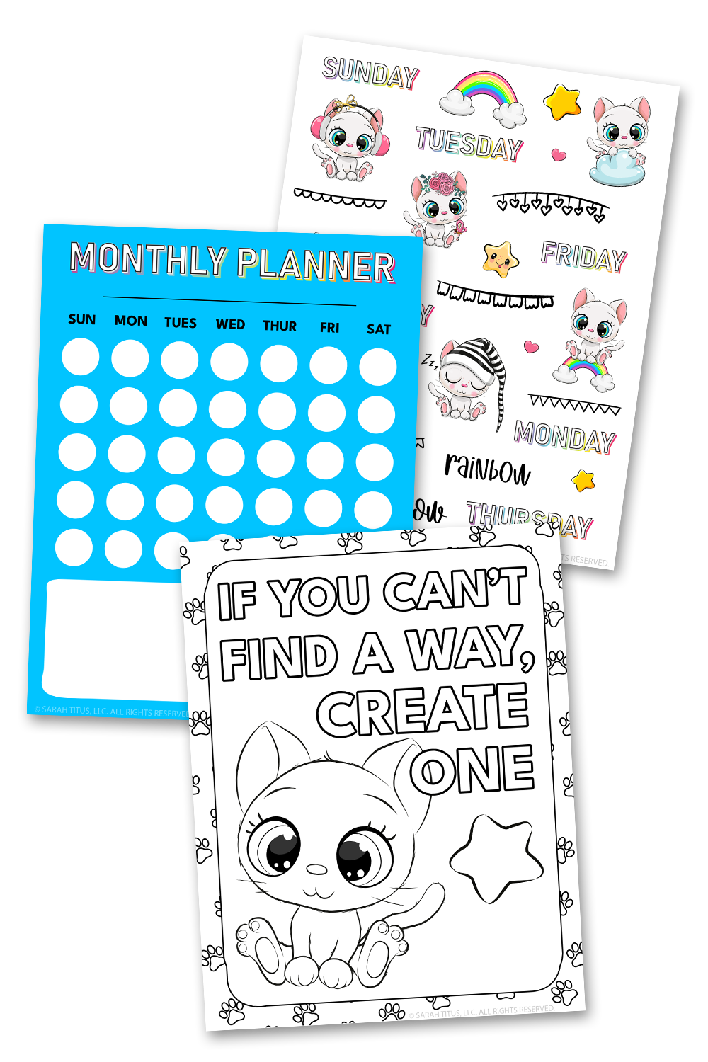 If You Can't Find a Way Create One Planner Pack