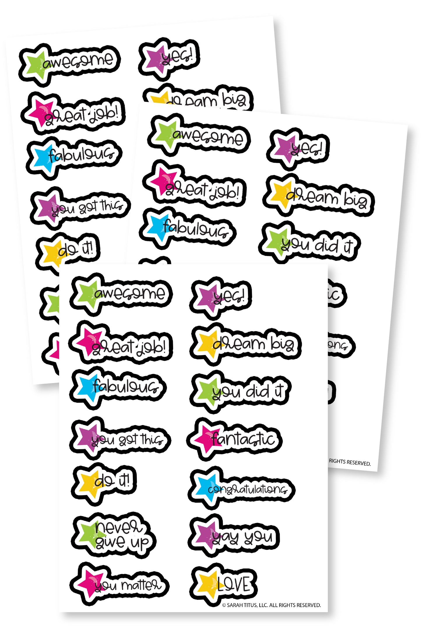 Inspirational Star Stickers