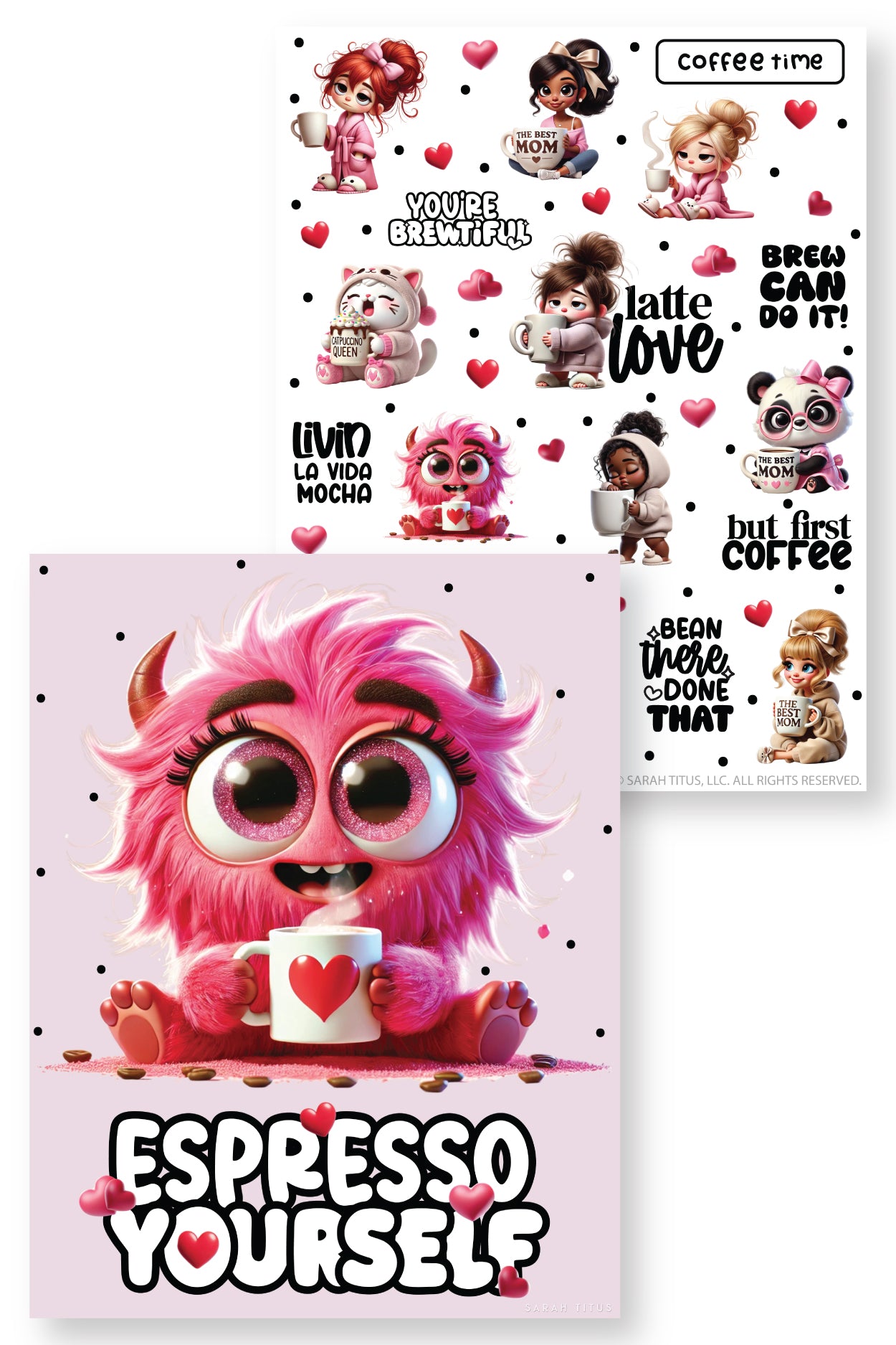 Kawaii Coffee Themed Daily Planner Pack {9 Pages}
