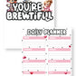 Kawaii Coffee Themed Daily Planner Pack {9 Pages}