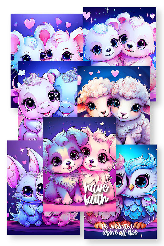 Kawaii Couples Christian Binder Covers {50+ Pages}