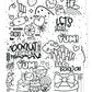 Kawaii Food Coloring Pages {12 Pages}