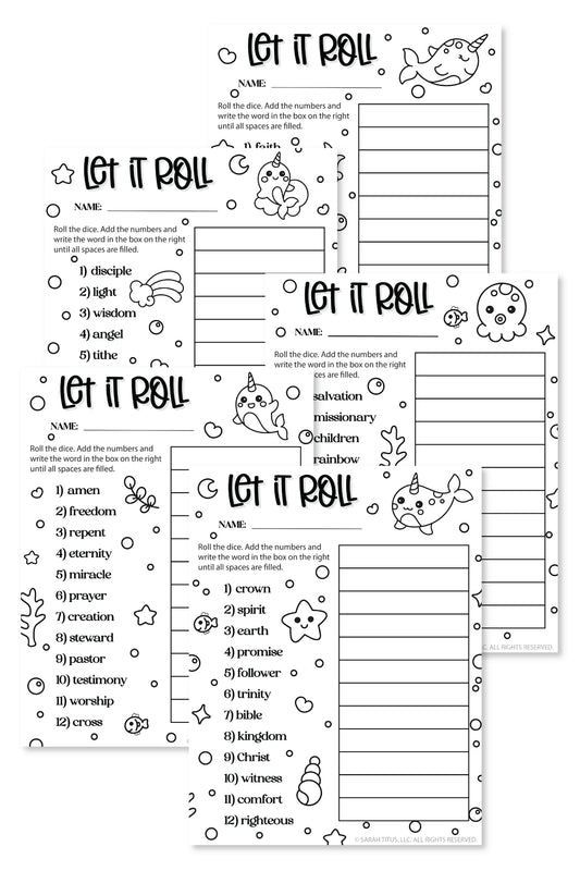 Let It Roll Spelling Game (Christian)