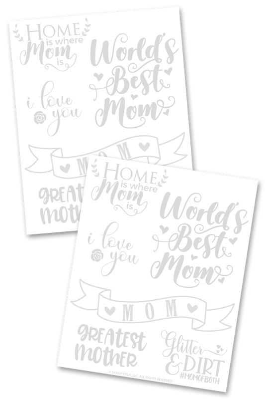 Mom Hand Lettering Practice Sheet