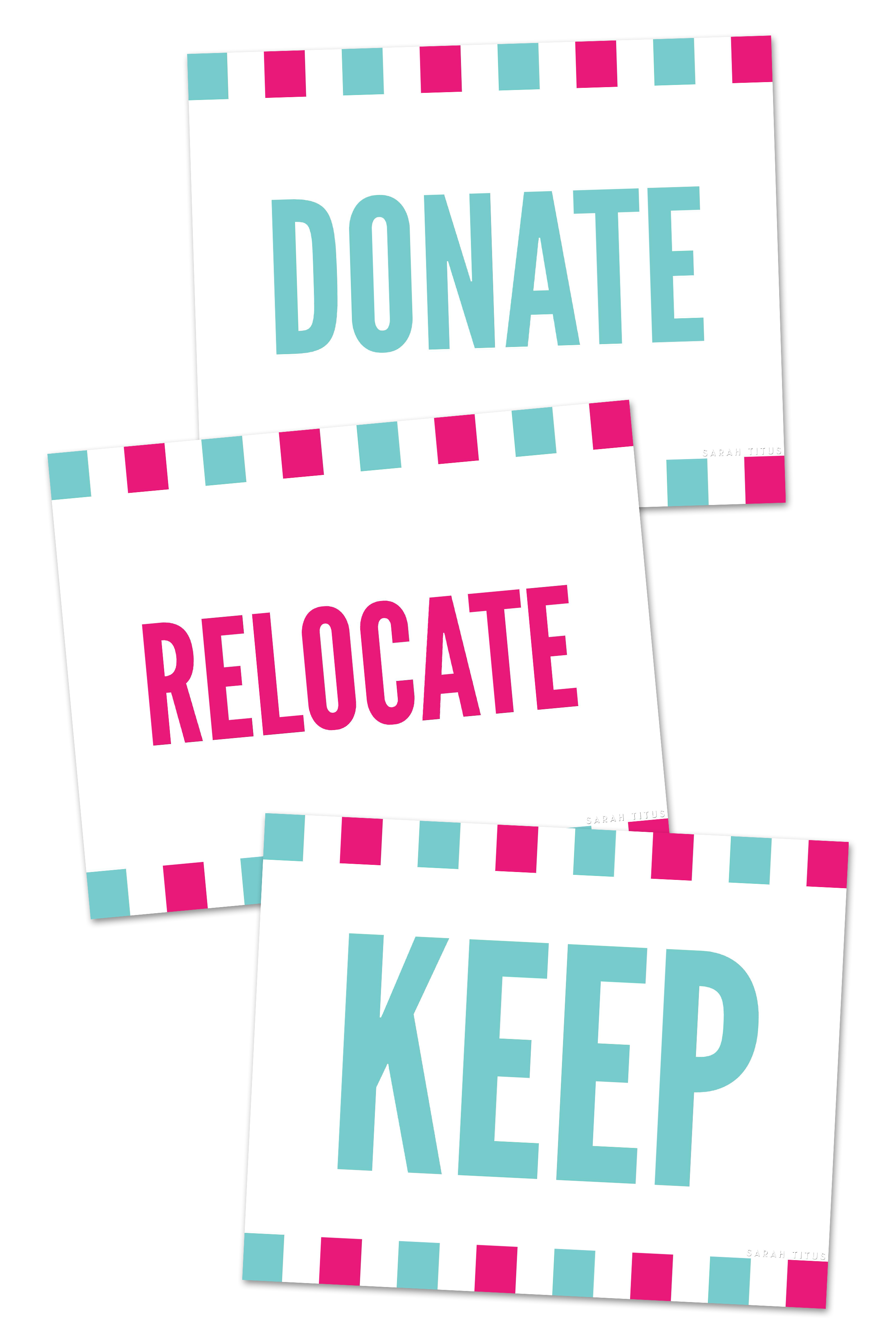 Organization Signs Printables {8 Pages} – Sarah Titus