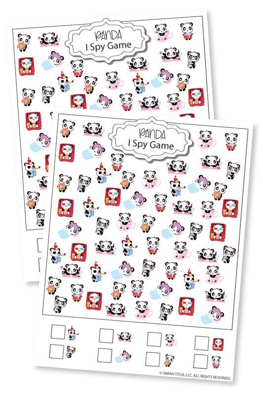 Panda I-Spy Game Printable