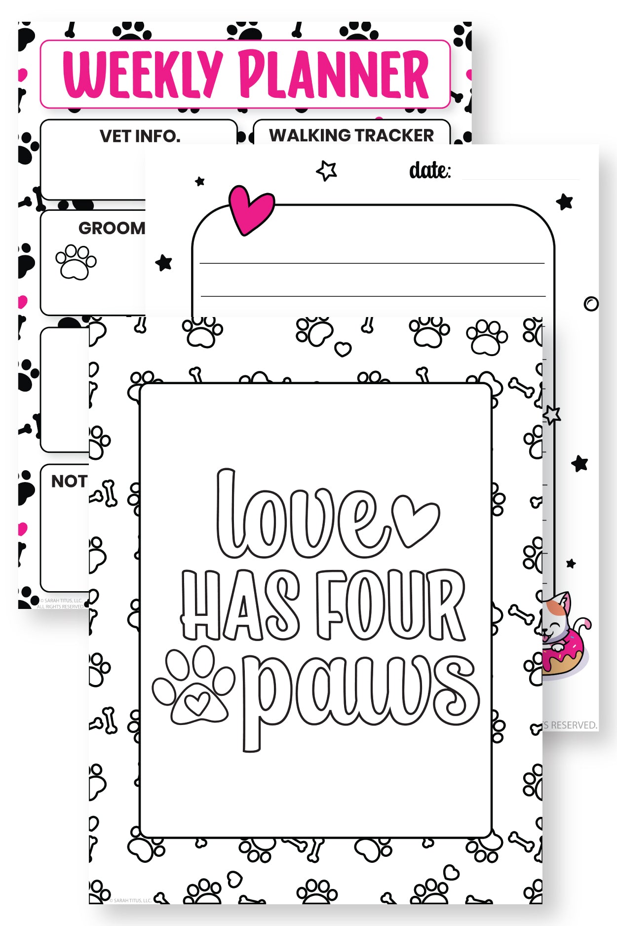 Pets Care Weekly Planner