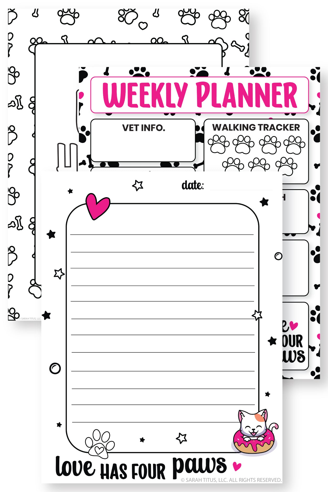 Pets Care Weekly Planner
