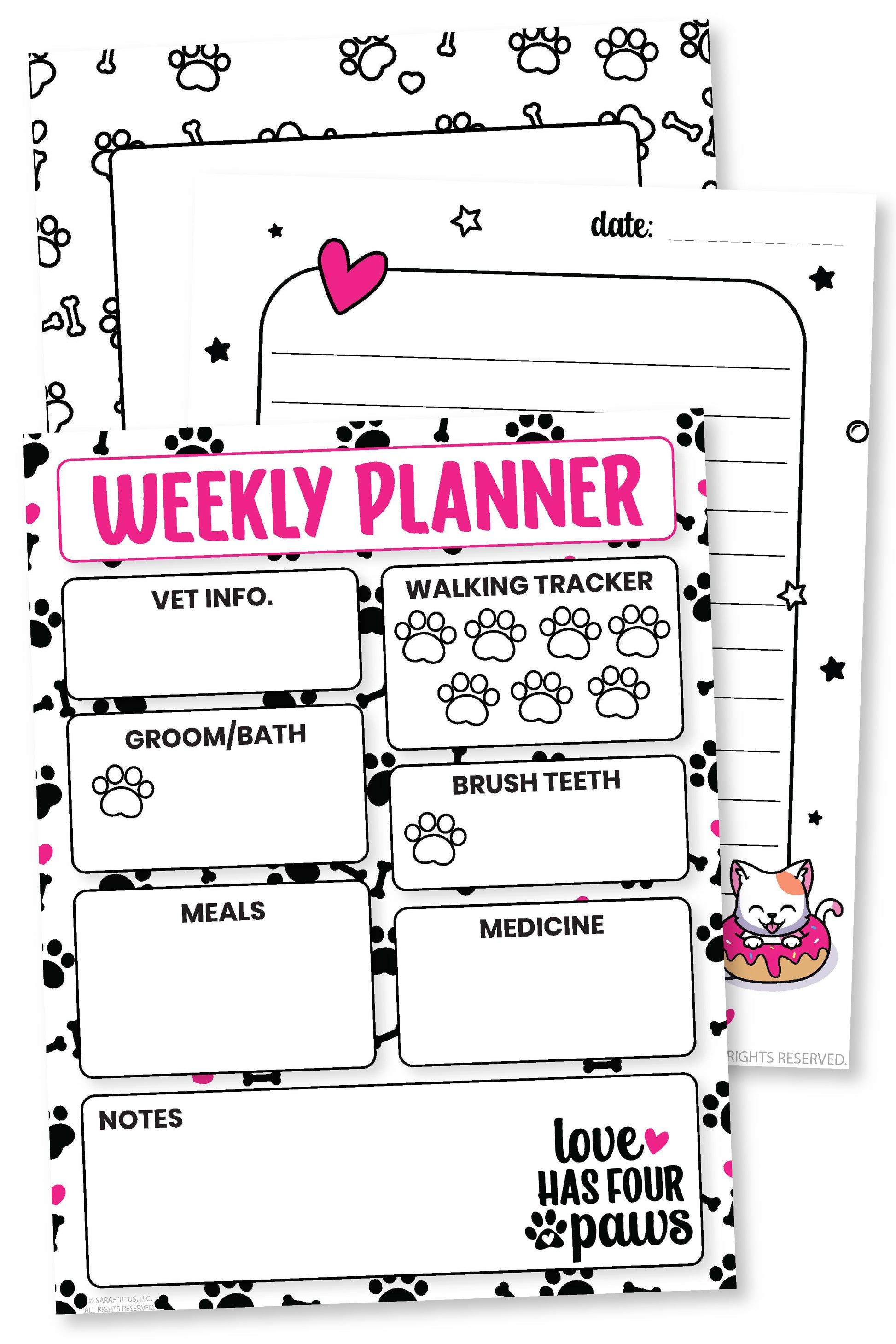 Pets Weekly Planner Pack
