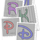 Plastic Canvas Book - Letters