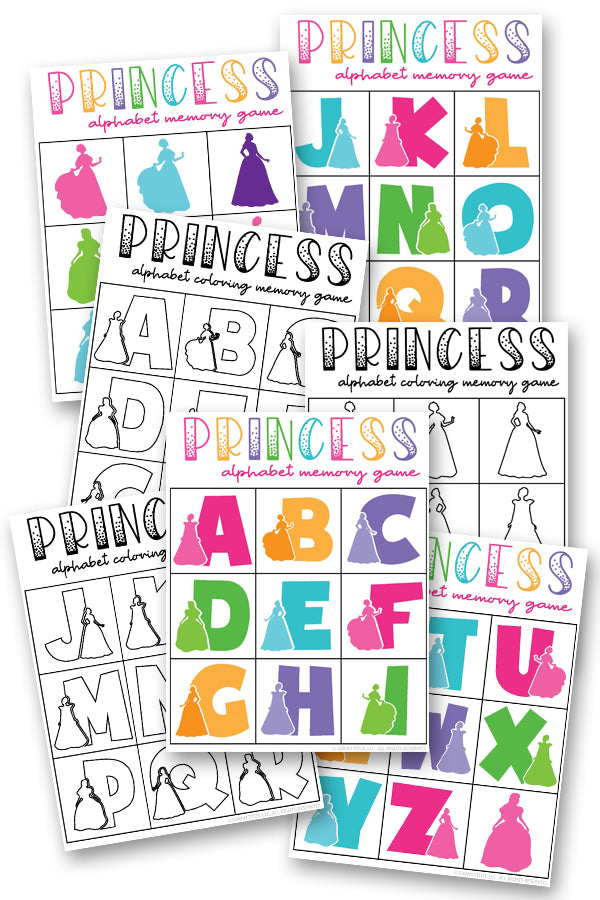 Princess Alphabet Memory Games
