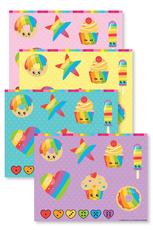 Rainbow Playdough Mat Printable Game