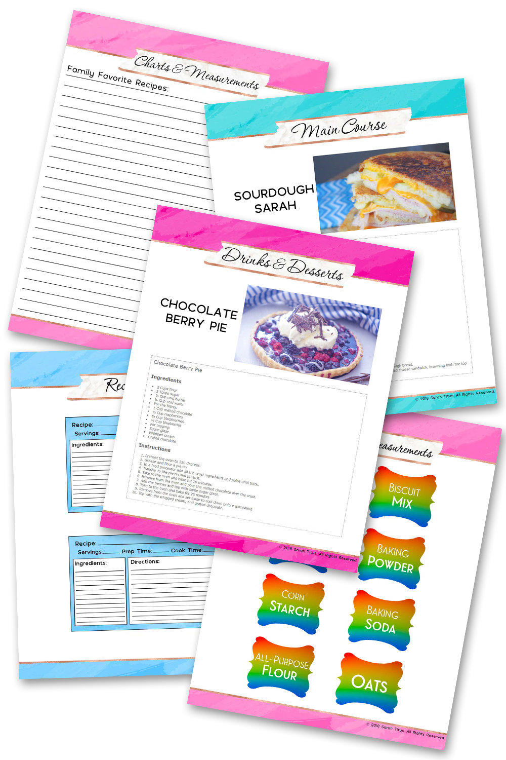 Recipe Binder {160+ pages} Sarah Titus
