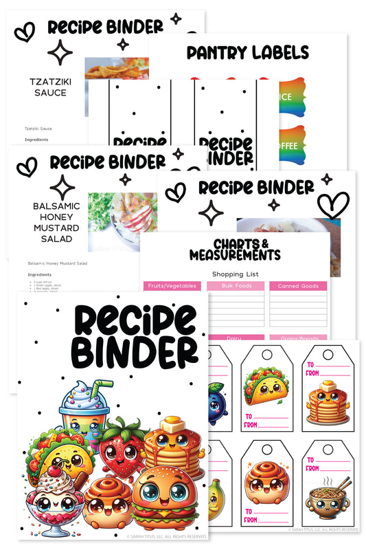 Recipe Binder {130+ Pages}