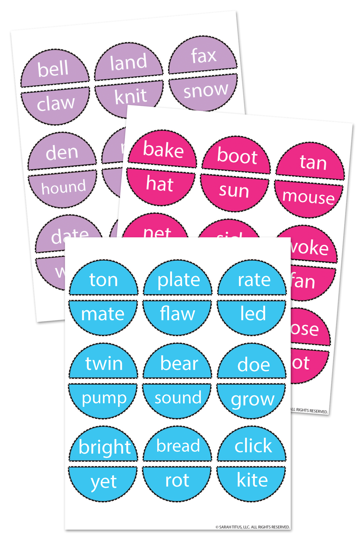 Rhyming Words Matching Game