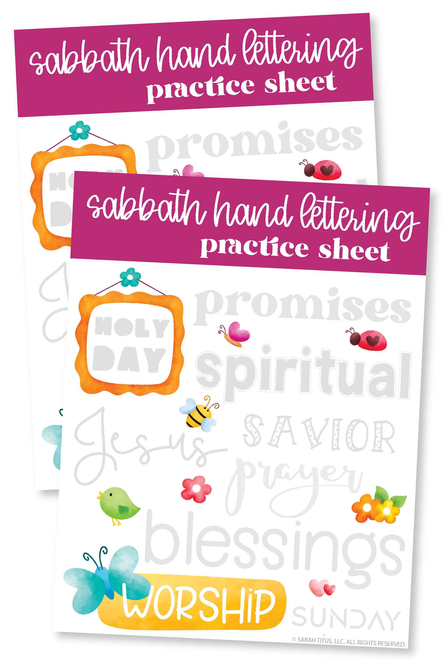 Sabbath Hand Lettering Practice Sheet