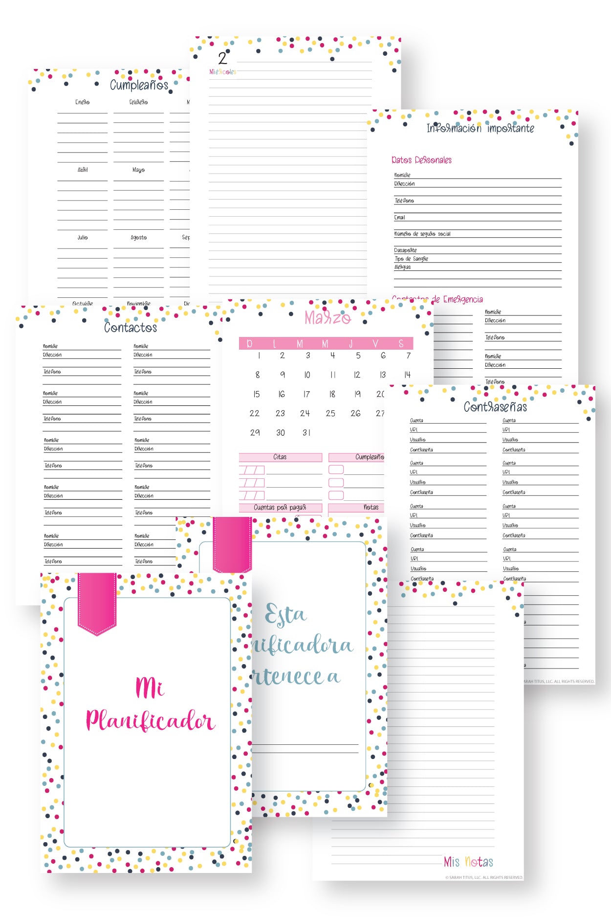 Spanish Daily Planner {400 Pages}