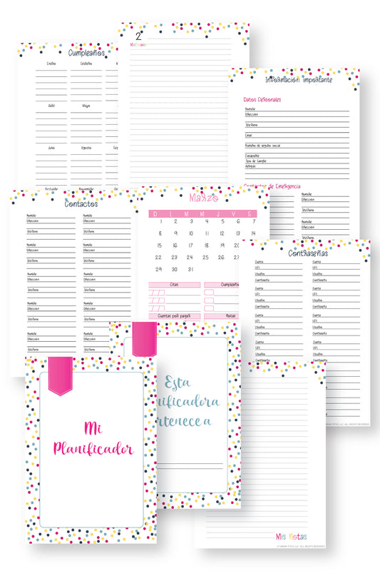 Spanish Daily Planner {400 Pages}
