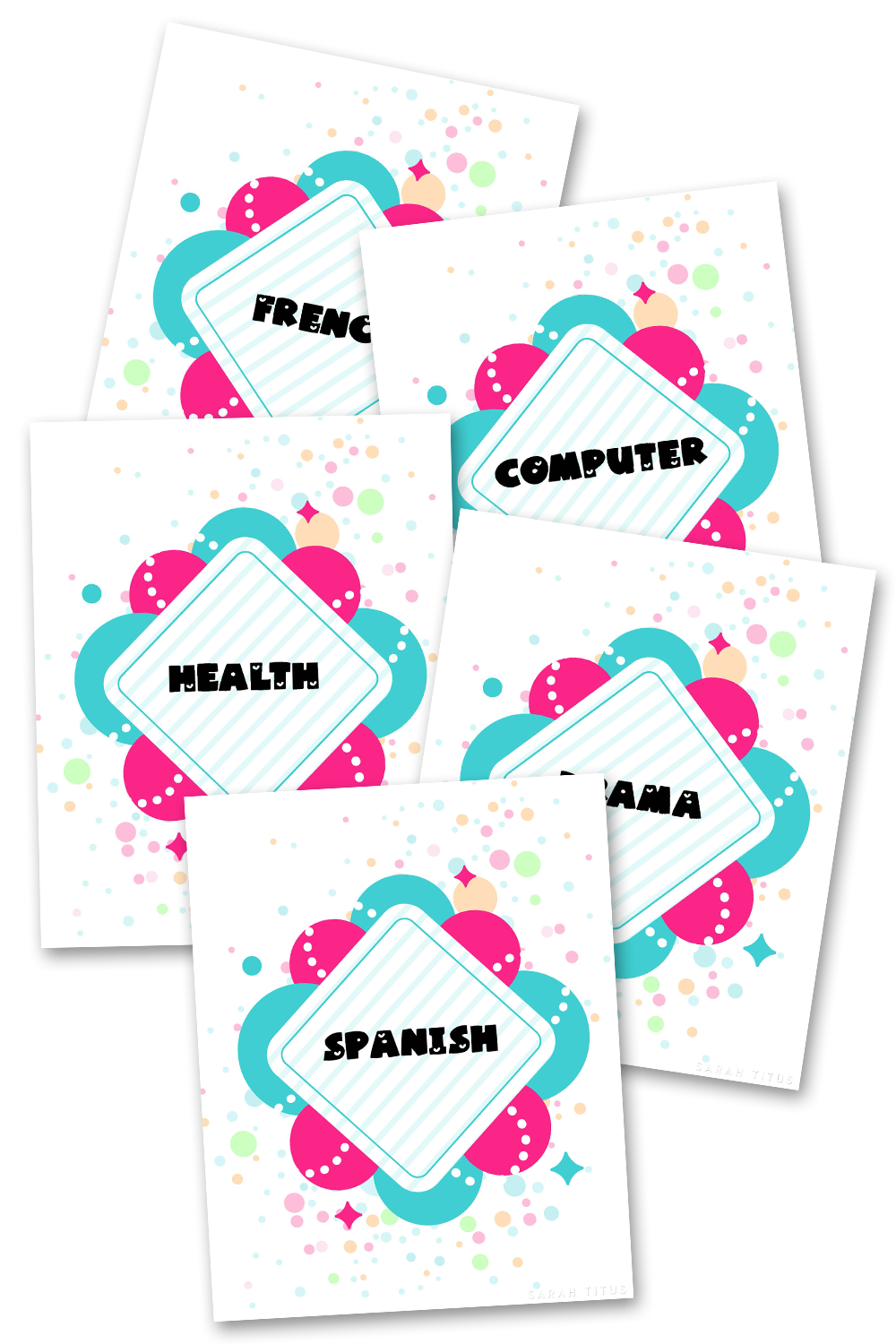 Subjects Binder Covers