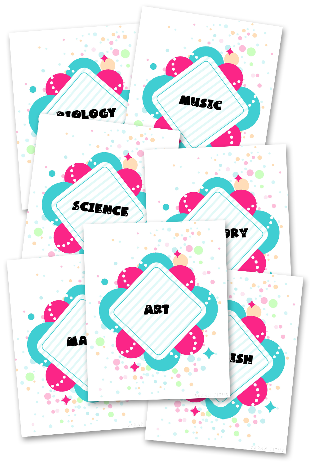 Subjects Binder Covers