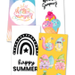 Summer Text Cards 