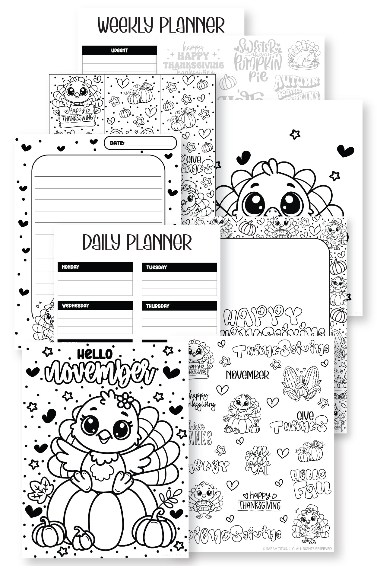 Thanksgiving Planner Pack {9 Pages}