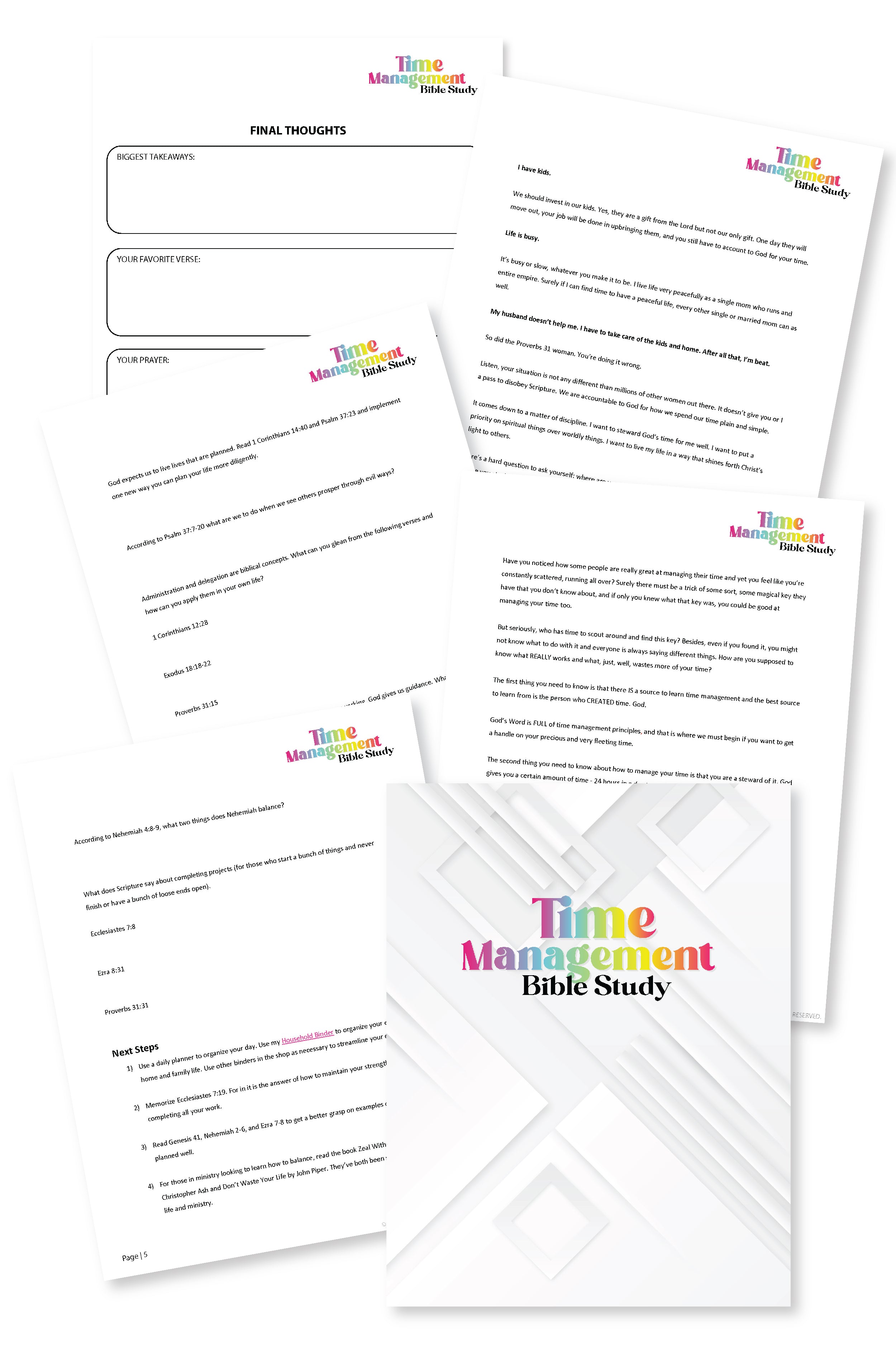 Time Management Bible Study 8 Pages Sarah Titus time-management-bible-study-8-pages-sarah-titus