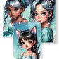 45+ Twilight Teal Christian Girl Graphics