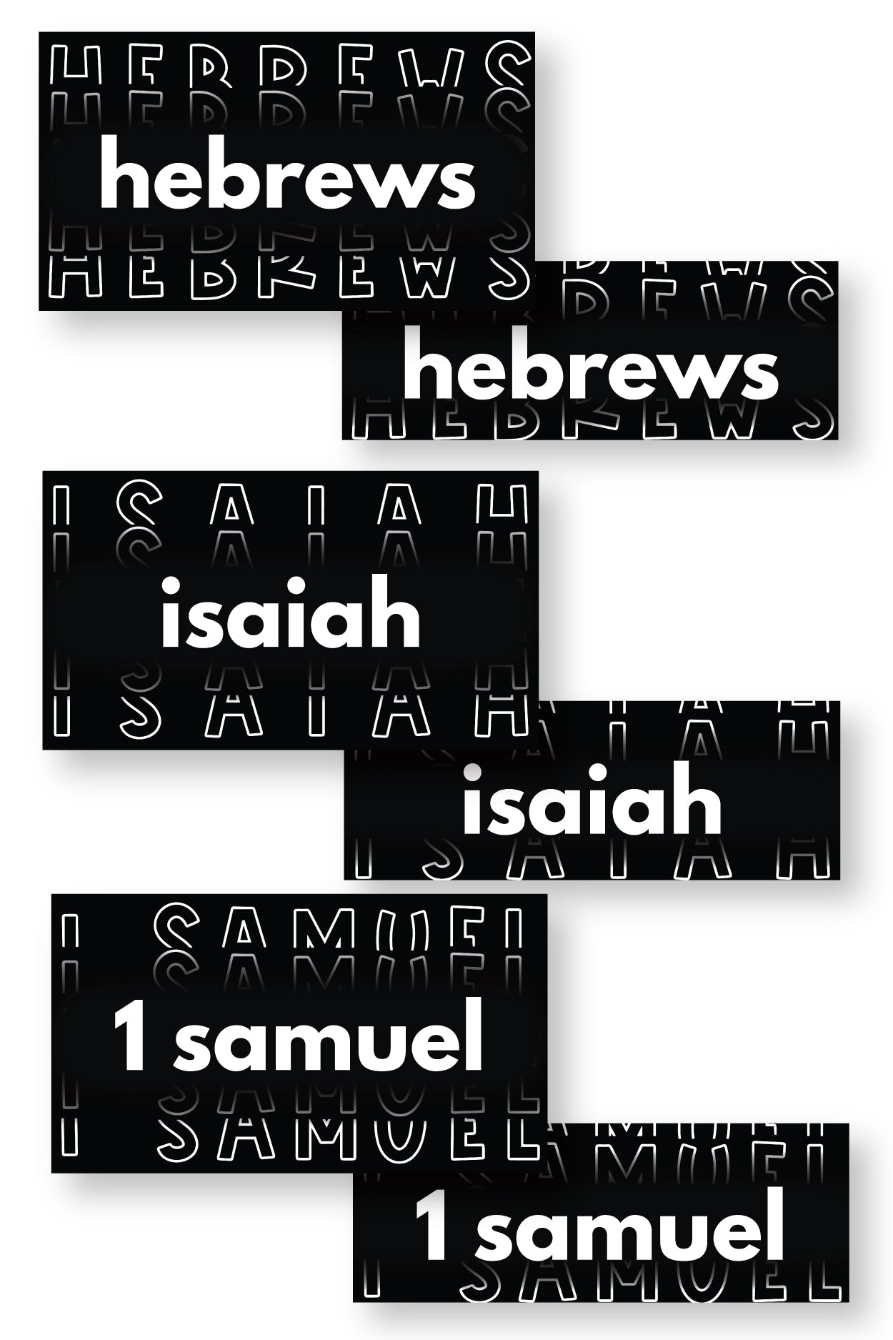 Typography Sermon Series Graphics {Books of the Bible}