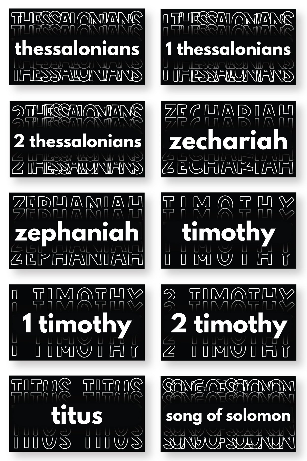 Typography Sermon Series Graphics {Books of the Bible}