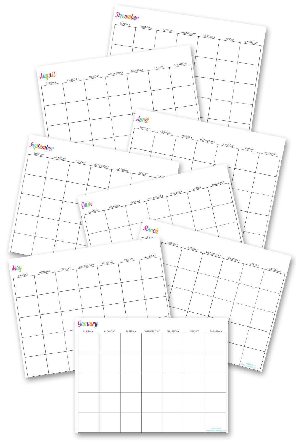 2023 - 2030 Editable Printable Calendars (+ Undated)