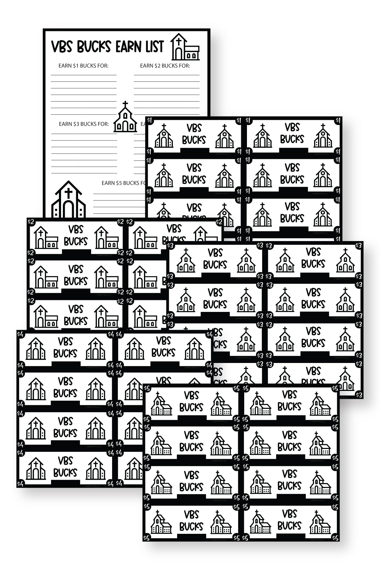 VBS Bucks {6 Pages}