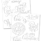 Valentine's Day Hand Lettering Worksheet Printables