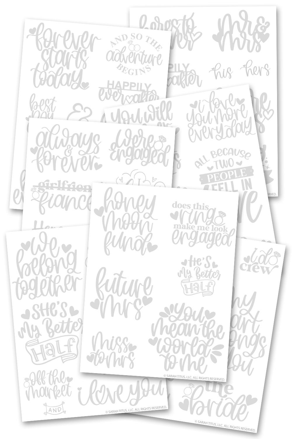 Wedding Hand Lettering Worksheets