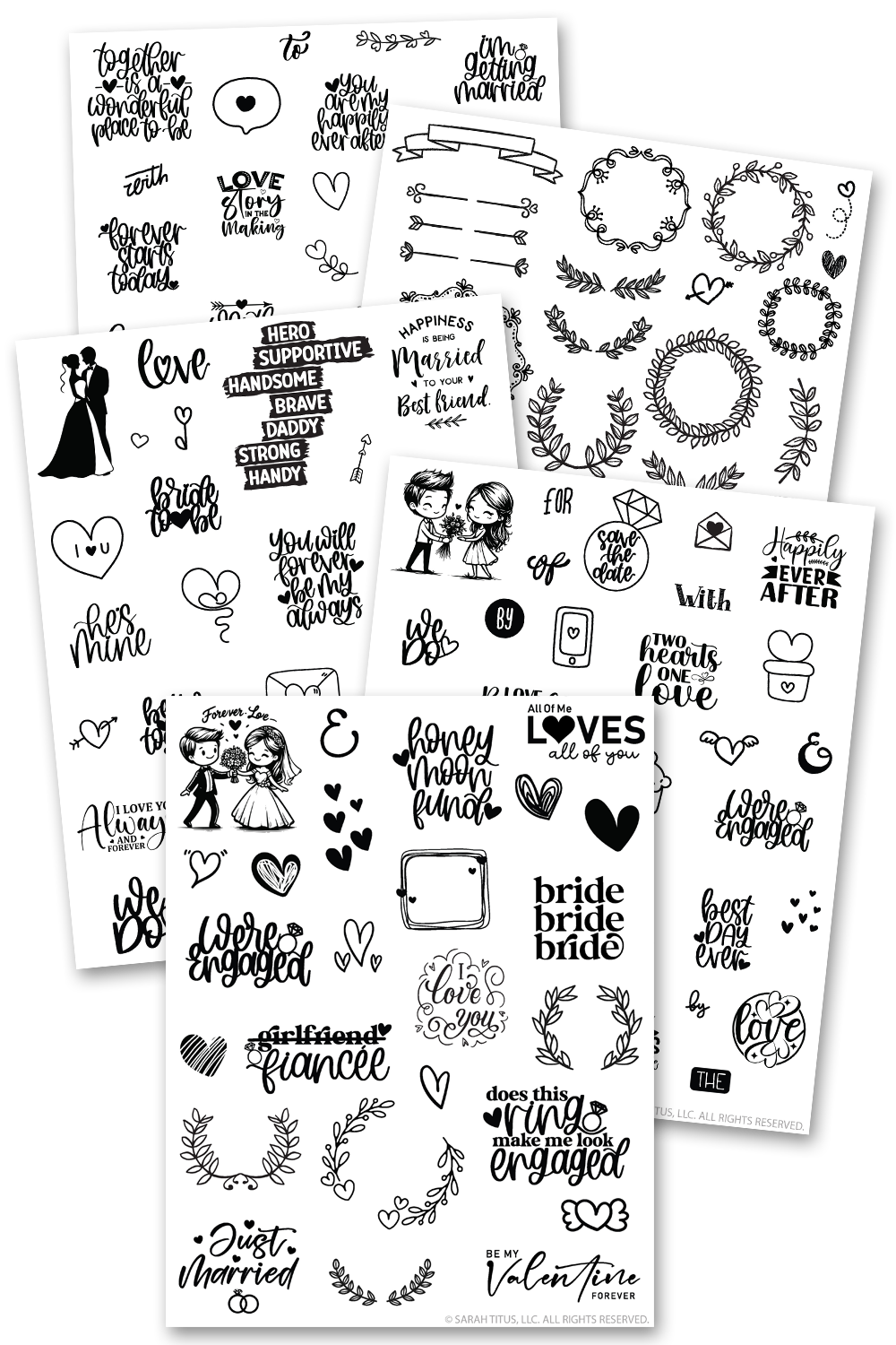 Wedding Stickers {390+ Stickers}